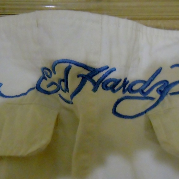 Ed Hardy Size 30 White Tatoo Chinos - Picture 3 of 8